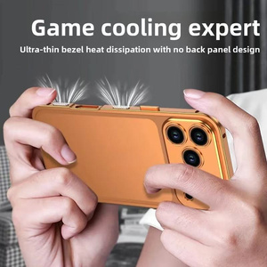 Funda Protectora de Lujo para Teléfono con Marco de Aluminio Electrochapado, Amortiguador de Impactos y Cojín de Aire para Cámara, Compatible con 17 Air, 17 <span class=keywords><strong>Pro</strong></span>, 17 <span class=keywords><strong>Pro</strong></span> Max - Product Image 4