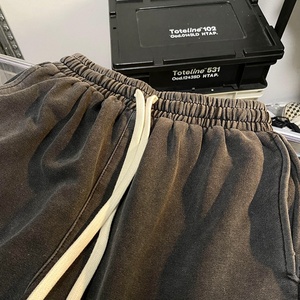 Service OEM de logo personnalisé, vêtements de sport pour hommes, vêtements décontractés amples, imprimés, streetwear, toile vintage lavée, nylon/coton, séchage rapide - Product Image 2