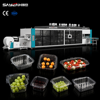 Hoge capaciteit PP PET multi-compartiment voedselbak cake salade doos plastic thermoformmachine