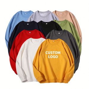 เสื้อสเวตเชิ้ตคอกลมทรงหลวม ไซส์ใหญ่พิเศษ ผ้าคอตตอนหนานุ่ม สไตล์ลำลอง พิมพ์โลโก้ตามสั่งจากโรงงาน - Product Image 2