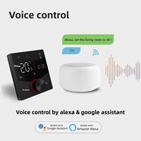 SIXWGH Tuya Smart WiFi Knob Thermostat Pemanas Listrik Kontrol Aplikasi Kompatibel dengan Suara Mode Hemat Energi Sakelar Termostat Rumah Pintar