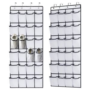High Quality 24-Pocket Over the Door Closet Hanging Organizer Fabric <b>Shoe</b> Rack - Product Image 1