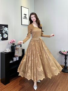 ชุดเดรสผู้หญิงแขนยาวลายทางสีพื้นเรียบหรู สไตล์มิยาเกะ จีบระบาย ระบายอากาศดี ใส่สบาย เหมาะกับฤดูร้อน ขายส่งจากโรงงาน ราคาสุดคุ้ม - Product Image 4