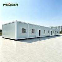 Bâtiments modulaires préfabriqués légers et économiques, maisons conteneurs en kit résistantes au vent pour projets de construction à l'étranger