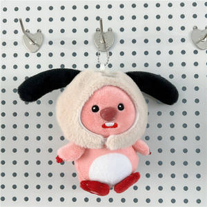 Porte-clés en peluche de <span class=keywords><strong>castor</strong></span> de Corée 15cm, chapeau de poisson amovible, animal en peluche de <span class=keywords><strong>castor</strong></span> rose, breloque de poupée, porte-clés - Product Image 2