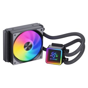 Refroidisseur liquide AIO SNOWMAN Sync ARGB <span class=keywords><strong>KS120</strong></span> pour processeur PWM, radiateur pour ordinateur de bureau de jeu, compatible LGA 1700 1200 1366 115X 2011 AM5 AM4 AM3 - Product Image 1