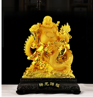 Décoration d'intérieur Fengshui, figurines de Bouddha riant en résine, design animal, ornements de dragon, figurines de Bouddha, statue, mascotte, Bouddha riant Maitreya