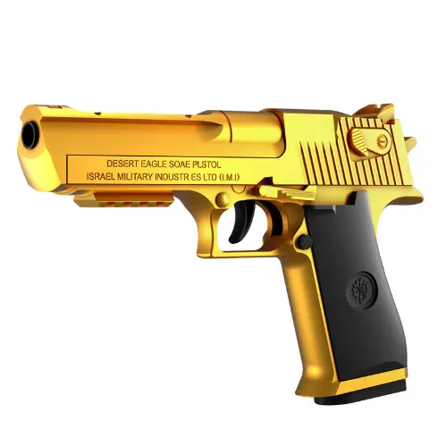 Golden Desert Eagle projectile soft bullet gun Glock toy gun automatic loading empty hanging pistol