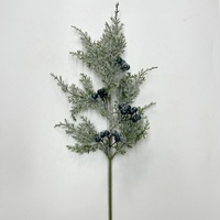 Sapins de Noël artificiels pliables, avec branches d'épicéa floquées, tiges réalistes, fraîches, robustes, pré-blanchies, couleur claire, pour vase