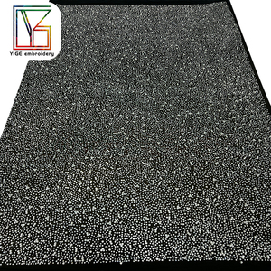 High Quality Popular <strong>Stretchable</strong> Stretchy Mesh Crystal <strong>Lace</strong> <strong>Fabric</strong> Luxury Bridal <strong>Lace</strong> Rhinestone Net <strong>Fabric</strong> for Evening Dresses - Product Image 3