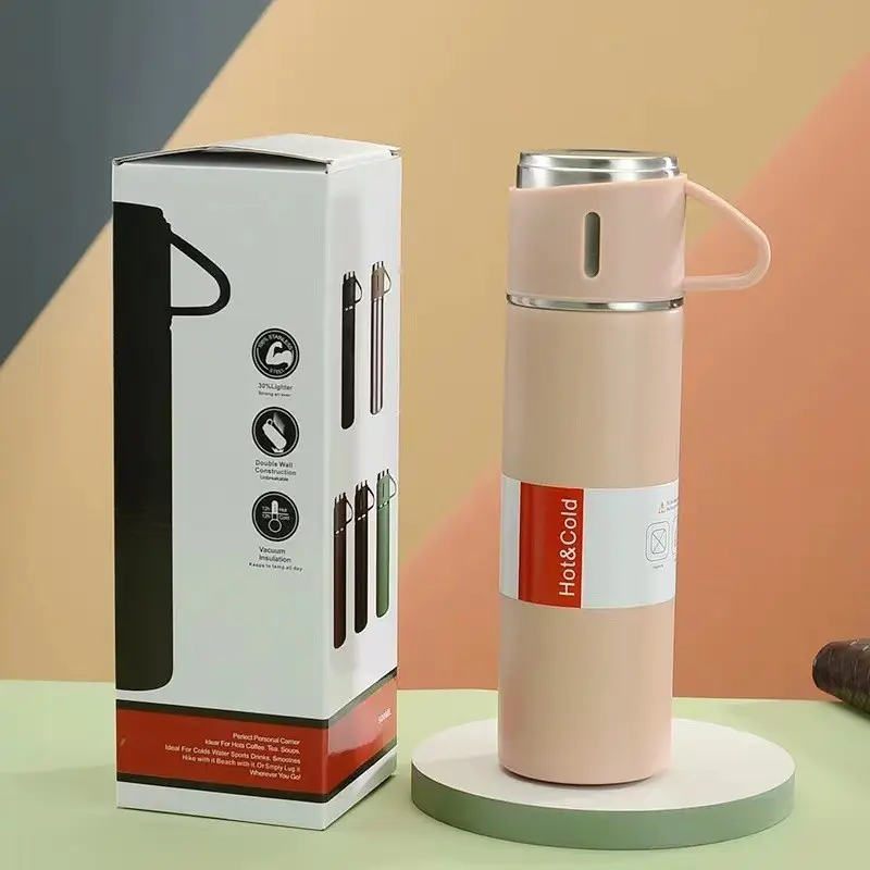 Aço inoxidável Cola-Shaped Sports Thermos Cup Gift Set da Empresa para Camping Vacuum Flasks & Thermoses Categoria
