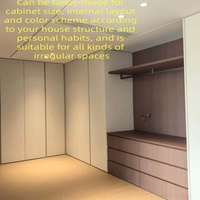 Système de tiroirs encastrés en bois pour dressing moderne et contemporain, panneaux bicolores, gain de place, écologique, pour chambre à coucher