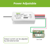 Controlador LED Aislado Jusinpower de 40W, Súper Pequeño, Regulable, con Atenuación Profunda del 1%, Control NFC, Garantía de 5 Años, Entrada de 120-347V, para Downlight