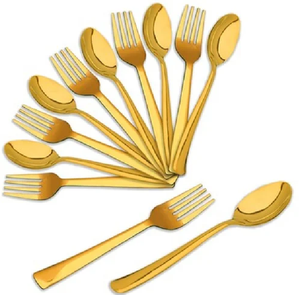 Juego de Cubiertos de Acero Inoxidable con Recubrimiento PVD Dorado Premium, Vajilla Elegante y Duradera - Product Image 2