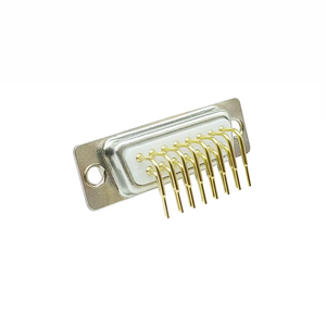 汽车引脚DR15连接器端子弯曲90度，焊板VGA水平插座15引脚串行端口公母连接器 - Product Image 4