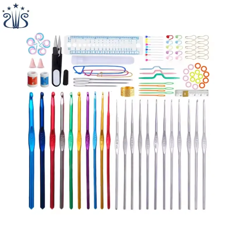 100Pcs/set DIY Crochet Hook Set With Hand Knitting Needles Sewing Tools Crochet Hook Kit