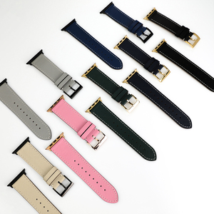 Cuir de veau tendance de haute qualité pour Apple Watch avec boucle de couleur spéciale 18/20/22/24mm bracelet adaptateur de couleur spéciale - Product Image 6
