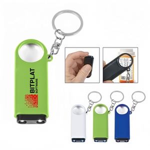Llavero con Lupa y Luz LED Personalizado, 2 Luces LED Blancas Extra Brillantes Anillo de Unión Desmontable - Product Image 1