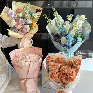 Papel de Regalo Floral Impermeable de Glassine con Impresión de Deseos, 30*50cm/pcs, Marca SEEWIN, Logotipo Personalizado para Floristerías - Product Image 2