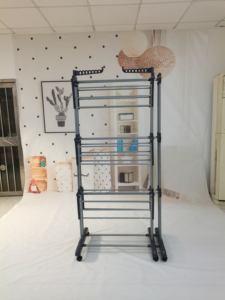 <span class=keywords><strong>ราว</strong></span><span class=keywords><strong>ตาก</strong></span><span class=keywords><strong>ผ้า</strong></span>โลหะแบบพับได้ 4 ชั้น ประหยัดพื้นที่ ขยายได้ ถอดประกอบได้ สำหรับห้องน้ำ รุ่นขายดี PT-8033 - Product Image 2