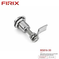 Loquet de compression réglable à poignée, en acier inoxydable poli, étanche et antivol, à clé, modèle MS816-30 |   Insert à double tête