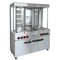 Machine à Shawama à gaz verticale à Double tête, Doner Kebab, barbecue, cuisson de la viande, gril