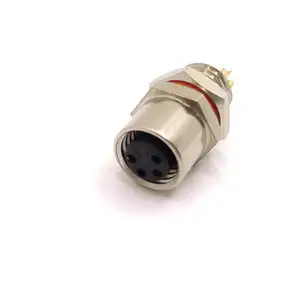 Link Signal M8 Electrical Connector 4Pin Female Front Mount Receptacle for Wire Soldering