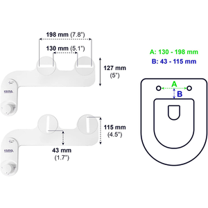 Bidet WC, jet pour WC eau froide blanc (non électrique) KMINA K30011 - Product Image 1