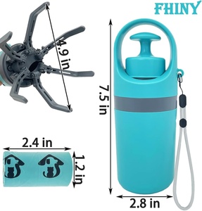 Recogedor de Excrementos de Perro Portátil, Dispensador de Bolsas, Práctico Limpiador de Desechos de Mascotas para Paseadores de Perros - Product Image 3