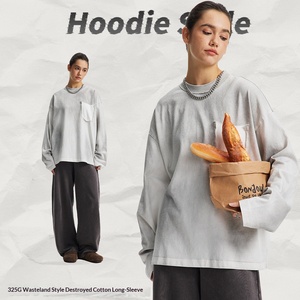 <span class=keywords><strong>Abbigliamento</strong></span> Uomo ARTIE |   T-shirt a maniche lunghe in puro cotone pesante 325g, vestibilità ampia, stile streetwear, Nuova Collezione Autunno Inverno 2026 - Product Image 2