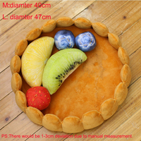 Lit en forme de tarte aux fruits pour chats et chiens, lavable, sous forme de gâteau, en coton, amusant, mignon, pour chatons, nid d'hiver, coussin chaud et confortable