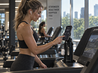 Nouvelle Gourde Sportive PRO 2026 avec Support Téléphone Magnétique N52 et Couvercle à Paille, Compatible Magsafe, en Acier Inoxydable Isolé