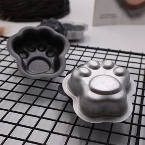Moule <span class=keywords><strong>à</strong></span> gâteau en aluminium 3D couleur argent, empreinte de patte de chien, moule <span class=keywords><strong>à</strong></span> pâtisserie en forme de patte de chien, outils de cuisson pour <span class=keywords><strong>anniversaire</strong></span> d'animal de compagnie - Product Image 6