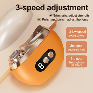 Mini <span class=keywords><strong>coupe</strong></span>-ongles électrique pour bébé avec lame en acier inoxydable et large ouverture de mâchoire, recharge USB, faible bruit pour les ongles des doigts - Product Image 2