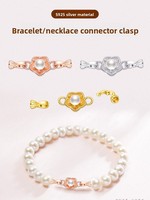 XD p3026 Fermoir pour collier et bracelet perlé fait main, connecteur d'extrémité en argent S925, fermoir en forme de fleur pour la pose de perles
