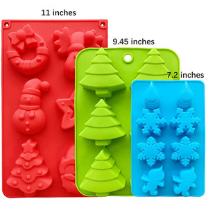 Silicone Mold for Chocolate Cookie Cake Soap <b>Christmas</b> Baking Mold Customized Silicone Cake Mold - Product Image 1