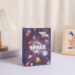 Sacchetti Regalo a Tema Pianeti con Manici, Sacchetti in Carta Kraft per Feste di Compleanno, Decorazioni per Feste per Bambini - Product Image 5