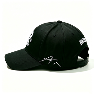 Gorra de Béisbol Personalizada con Bordado 3D, 100% Algodón, Negra, Estructurada, con Visera Curva, Deportiva, Casual, Streetwear, para Hombre y Mujer, con Firma Lateral - Product Image 5