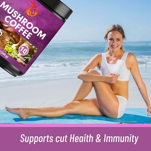 OEM ODM Mushroom Coffee Powder 10 Functional Mushrooms Blend Boost Energy Immune Focus This Keto Friendly Supplement Powder - Product Image 2