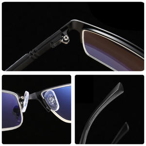 نظارات قراءة بإطار معدني نصف حافة مع حماية من الضوء الأزرق من مورد نظارات بالجملة - Product Image 5