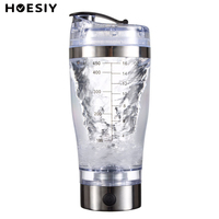 Bouteille d'eau électrique en plastique sans BPA, de ml sans lumen, contenant avec batterie USB, Shaker pour protéines, pour Sport