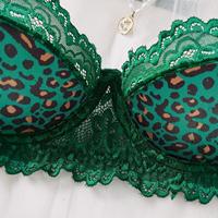 Ensemble de lingerie sexy en dentelle et résille à imprimé léopard RUIYI, soutien-gorge push-up pour petites poitrines, string assorti, ensemble de vêtements de nuit