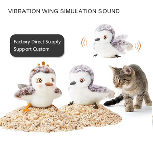 Giocattolo per Gatti UniLink QW006 in Peluche con Ali Vibranti e Suoni Simulati, Giocattolo Elettrico Intelligente a Induzione Tattile per Gatti - Product Image 1