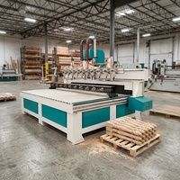 Machine de gravure CNC à quatre axes haute performance pour la production en série de portes en bois, de meubles et de panneaux publicitaires