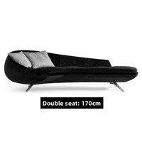 Canapé d'angle incurvé de luxe léger pour petit appartement, salon, loisirs, mode, tissu haut de gamme, magasin de vêtements