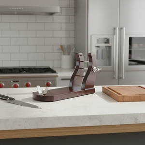 Echo Echo Soporte <span class=keywords><strong>Profesional</strong></span> para Jamón Estilo Europeo, Elegante Soporte de Madera de Pino Lacado para Jamón Prosciutto, Herrajes Metálicos, 20x11x7 - Product Image 4