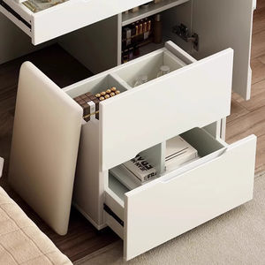 Espejo Iluminado con Cajones, Juego <span class=keywords><strong>de</strong></span> Taburete <span class=keywords><strong>de</strong></span> Tocador, Vestidor Moderno y Minimalista para Dormitorios <span class=keywords><strong>Pequeños</strong></span> - Product Image 3