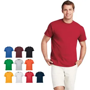 Camiseta lisa de algodón grueso de alta calidad, camisa de manga corta con logotipo personalizado, Oem, 220gsm