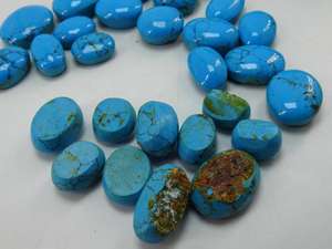 Turquesa Azul Pulido Liso Hecho a Mano Cabujón Suelto Sintético Creado en Laboratorio Corte Ovalado Certificado por Terceros para Fabricación de Joyas - Product Image 5