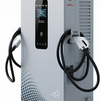 Station de recharge DC au sol de qualité commerciale, double pistolet, chargeur EV 160 kW pour flotte, parking et logistique